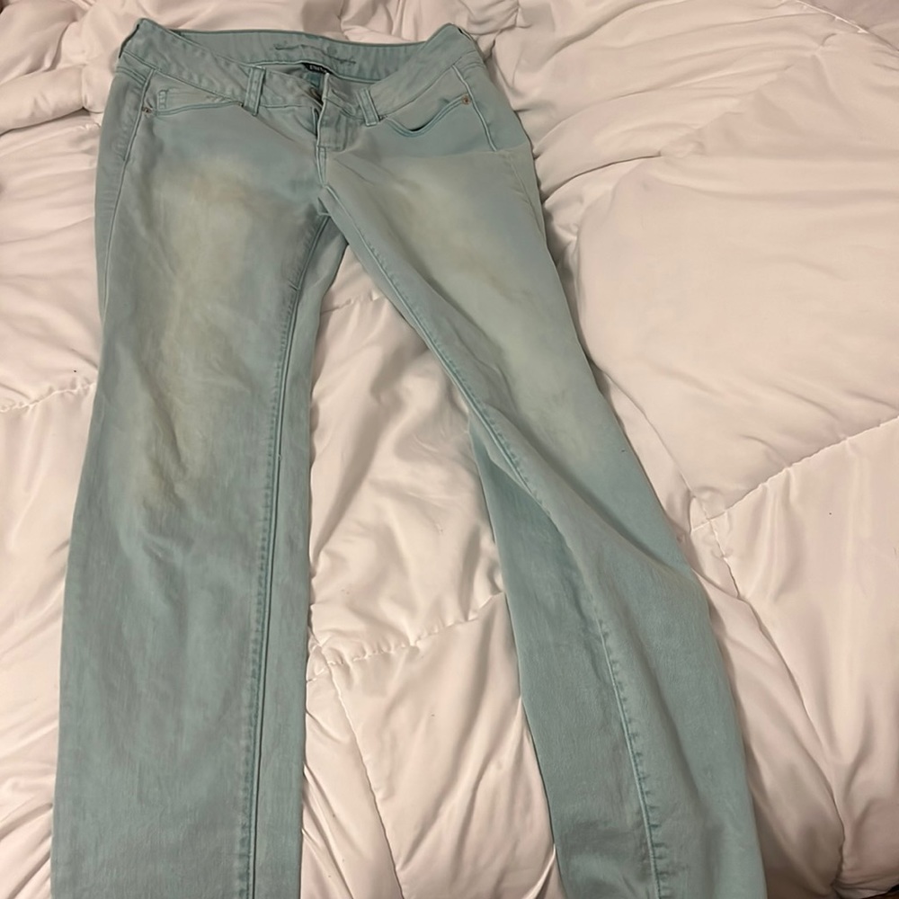 American Eagle Teal skinny jeans
